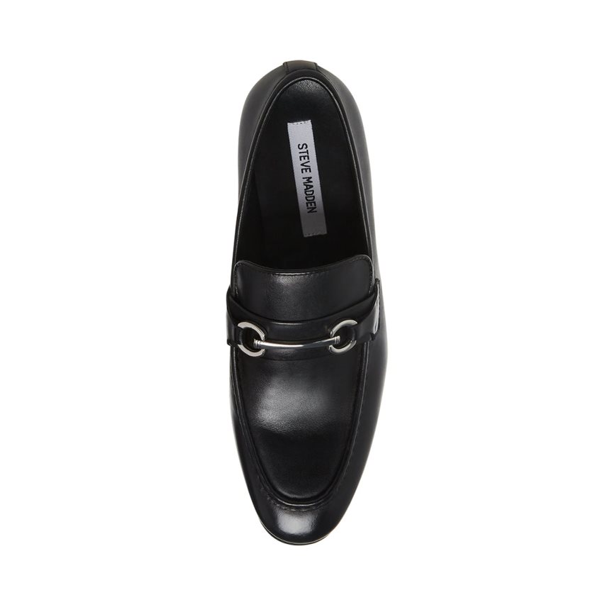 Loafers Steve Madden Philippe Cuero Hombre Negras | ES ETE64S